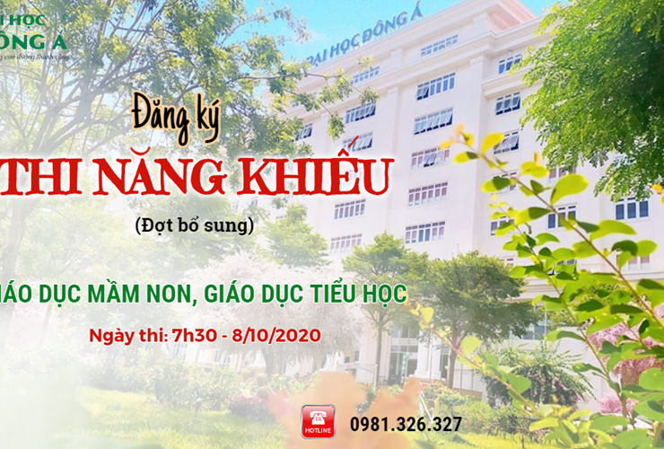 Đăng ký thi năng khiếu ngành Giáo dục Mầm non và Giáo dục Tiểu học năm 2020 (Đợt bổ sung)